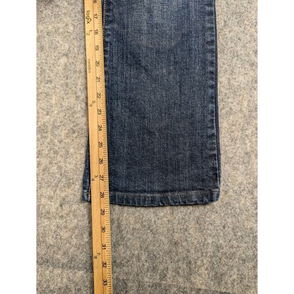 Levi's 515 Jeans 10M Women's 30x32 Bootcut Blue Cotton Mid-Rise Flared Dark Wash - Picture 4 of 10